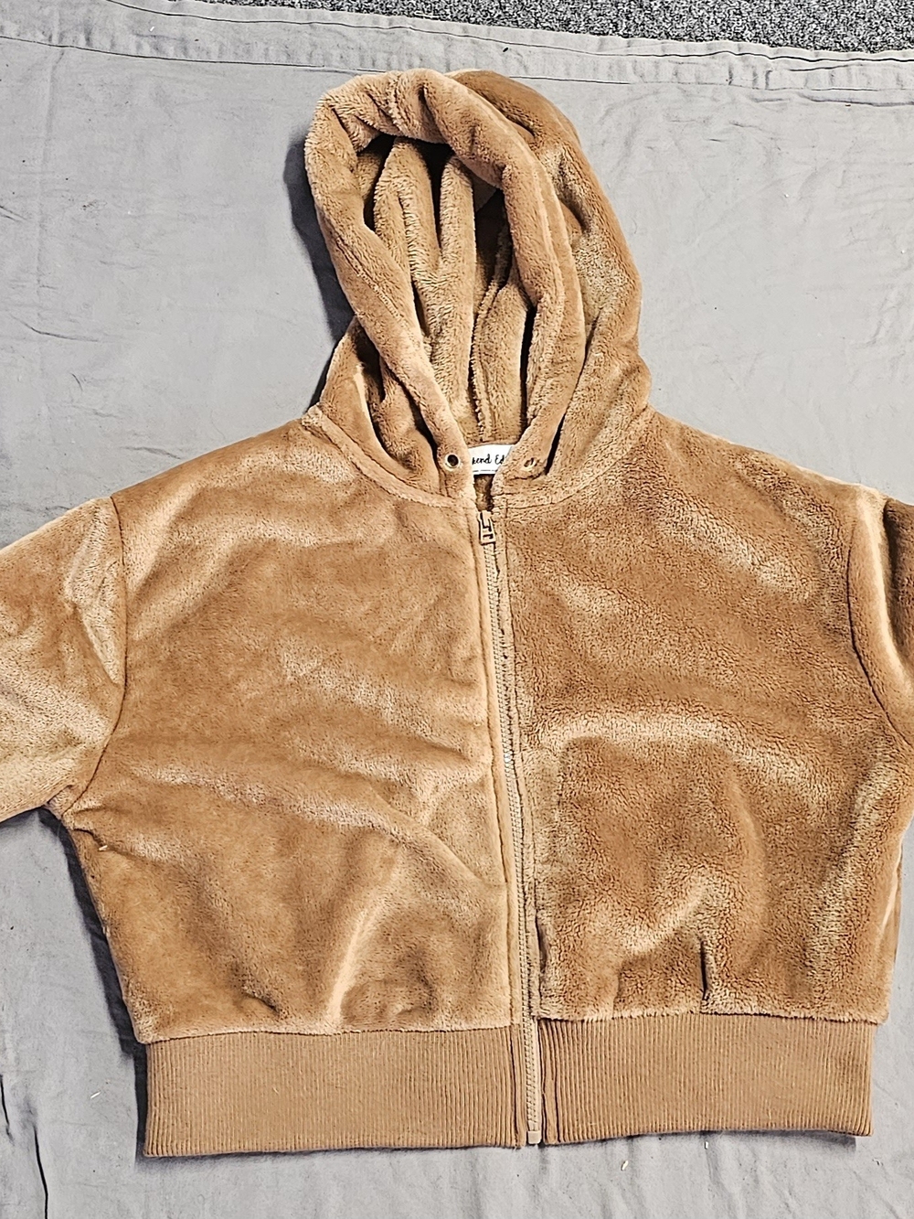 Women's Fleece Zip Jacket in Light Brown